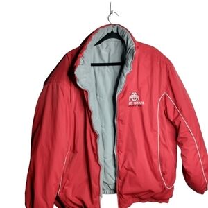 Vintage Ohio State Buckeyes Reversible Puffer Coat, size 2XL, missing zipper